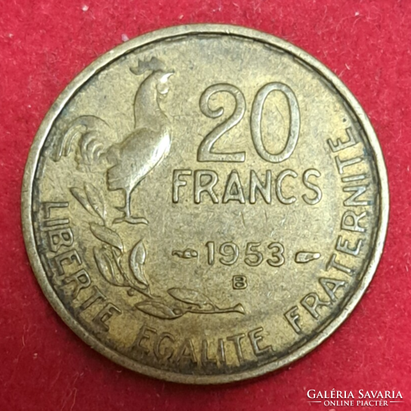 1953. 20 Francs French Fourth Republic (1944 - 1959) (780)