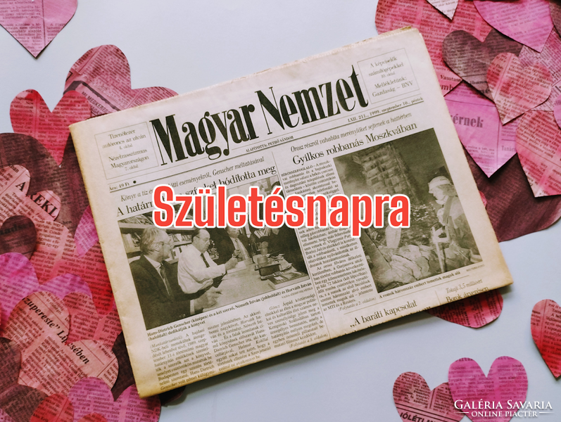 1968 április 2  /  Magyar Nemzet  /  SZÜLETÉSNAPRA :-) Eredeti, régi újság Ssz.:  18181