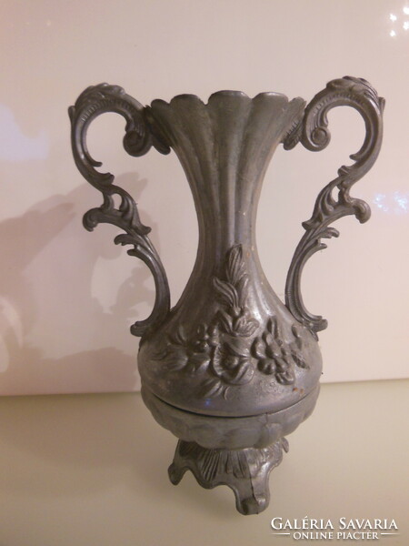 Vase - pewter - 17 x 12 - cm beautiful - antique - English - flawless