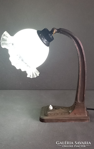 Antique bronze Art Nouveau table lamp, negotiable design