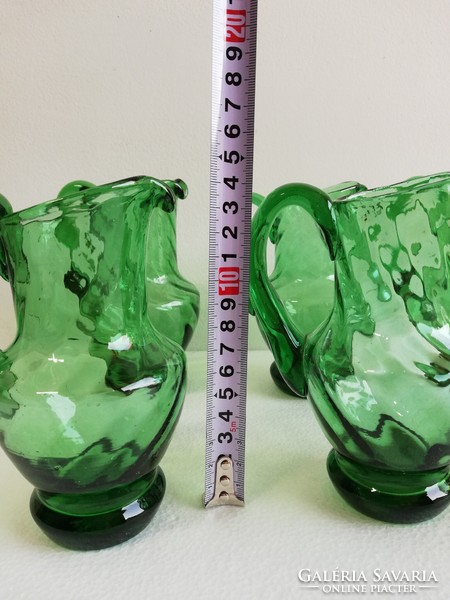 Zöld üveg kancsó 6 db