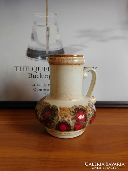 Strehla mid century ceramic ear vase 15 cm