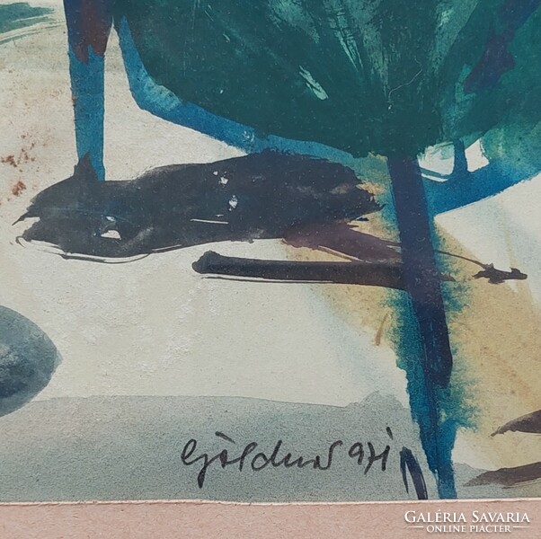 tibor Göldner: detail from Baja (41 x 59 cm) 1971