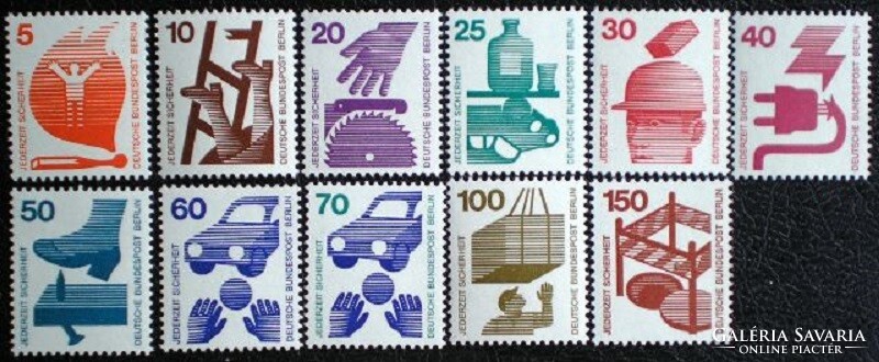 Bb402-11+453 / Germany - berlin 1971 accident prevention stamp series postal clerk (supplemented with 70 Pf)