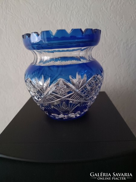 Old lead crystal vase