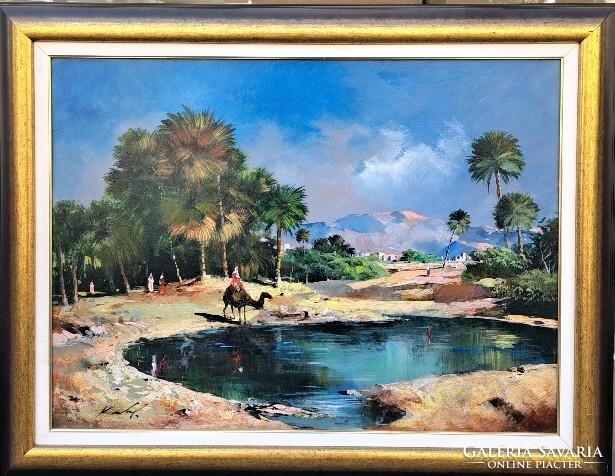 Kabul adilov (1959-): oasis, 60x80 cm.