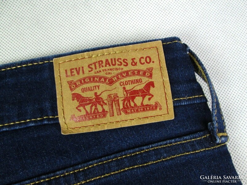 ÚJ! EREDETI LEVIS 712 SLIM (W28 / L34) NŐI SÖTÉTKÉK SZTRECCSES FARMER