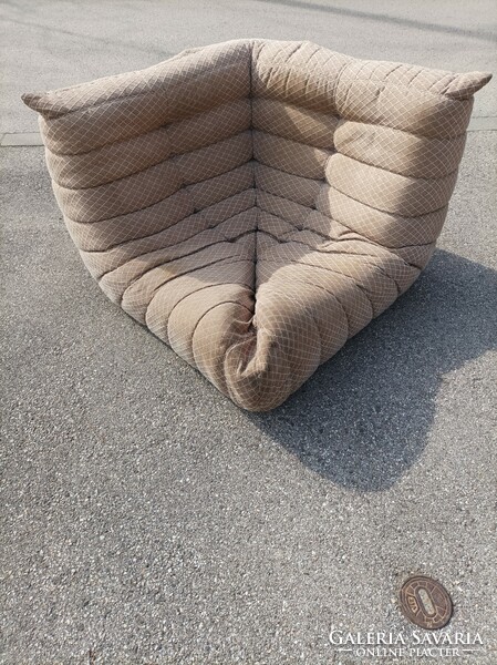 Mid century modular corner armchair, michel ducaroy togo style