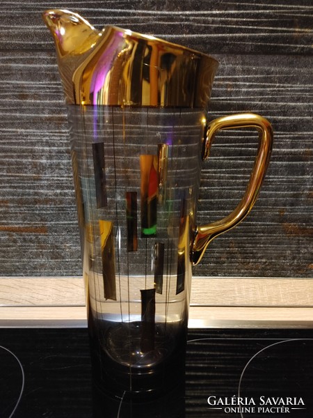 Gold colored luxury drink spout 29 cm high