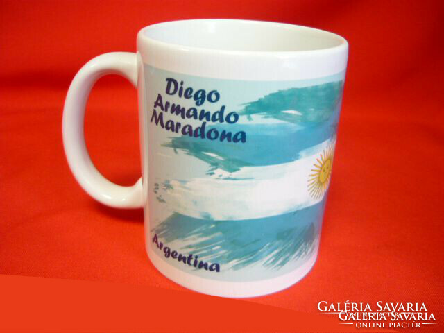 Diego's left is an Argentine mug