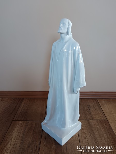 Régi Herendi porcelán Jézus figura 47cm!