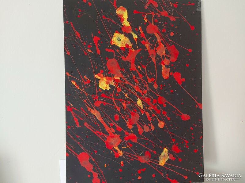 Signed abstract painting - 492