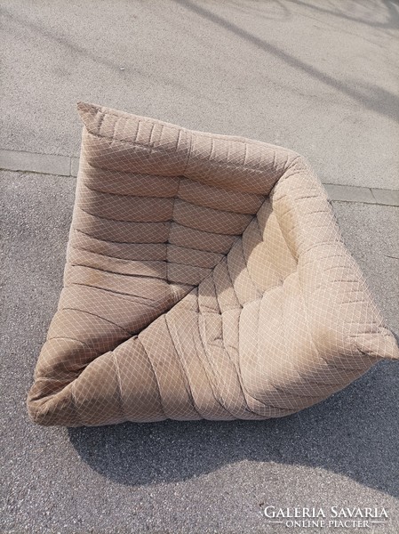 Mid century modular corner armchair, michel ducaroy togo style