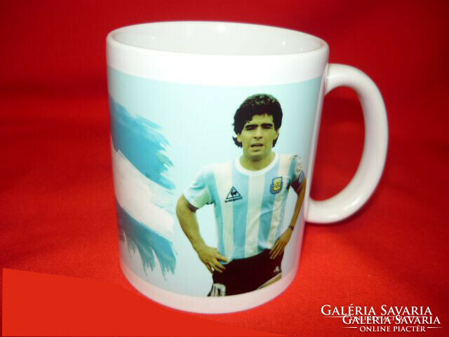 Diego's left is an Argentine mug