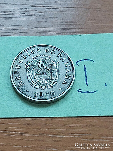 Panama 5 centesimo 1966 copper-nickel #i