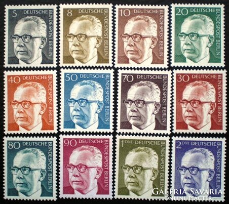 BB359-70 /  Németország - Berlin 1970 Dr. Gustav Heinemann I. bélyegsor postatiszta