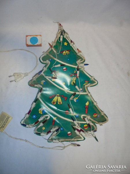 Retro illuminated Christmas window decoration - Christmas tree shape