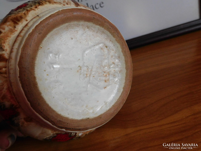 Strehla mid century ceramic ear vase 15 cm