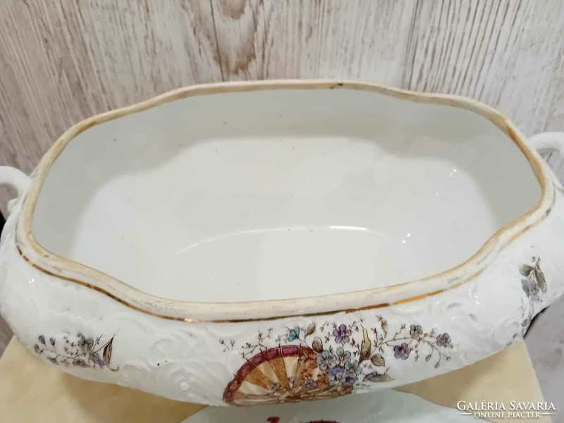 Antique pfeiffer und löwenstein pls puls schlackenwerth Czech porcelain soup bowl