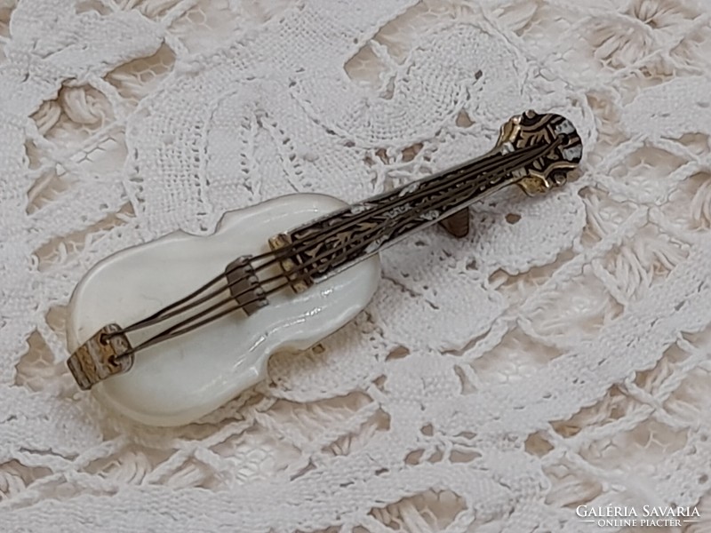 Régi hegedű bross, Spain,  5,5 cm