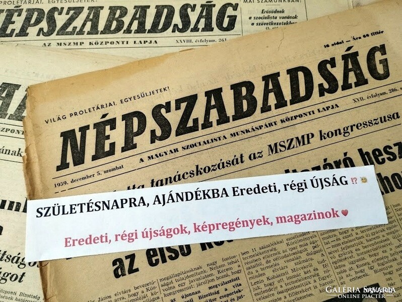 1965 április 11  /  NÉPSZABADSÁG  /  Régi ÚJSÁGOK KÉPREGÉNYEK MAGAZINOK Ssz.:  14890