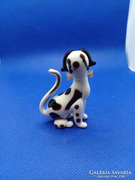 Dalmatian glass dog