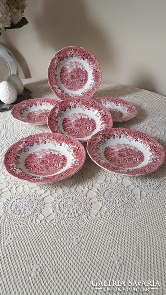 Beautiful Merrie England English earthenware deep plate 6 pcs.