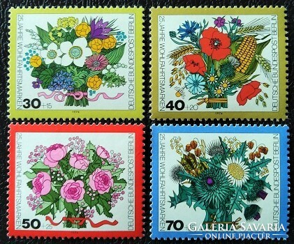 BB473-6 / Németország - Berlin 1974 Virágcsokrok bélyegsor postatiszta