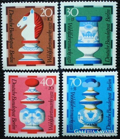 BB435-8 /  Németország - Berlin 1972 Népjólét : Sakkfigurák bélyegsor postatiszta