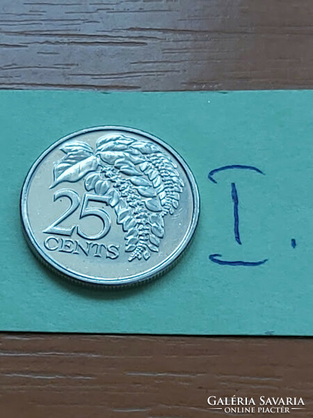 Trinidad and Tobago 25 cents 2007 copper-nickel, chaconia (warszewiczia coccinea) #i