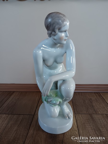 Old Herend large porcelain nude