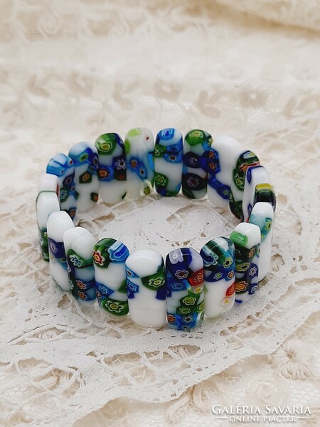 Millefiori glass bracelet