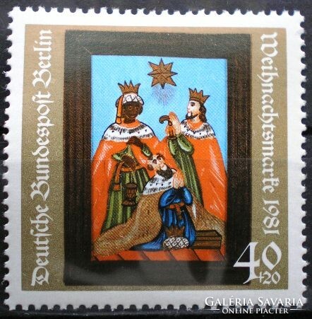 Bb658 / germany - berlin 1981 christmas stamp postal clear
