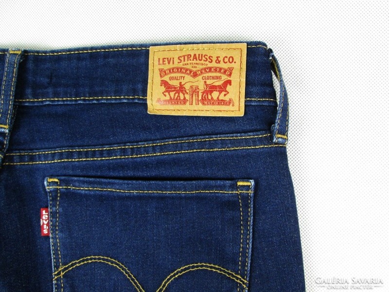 ÚJ! EREDETI LEVIS 712 SLIM (W28 / L34) NŐI SÖTÉTKÉK SZTRECCSES FARMER