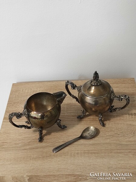 English, silver-plated spout and sugar bowl!