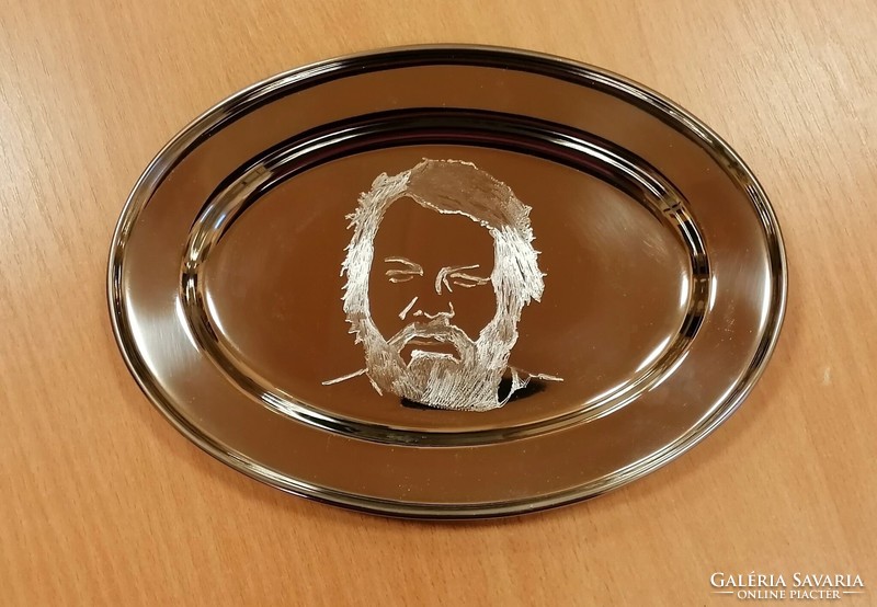 Engraved bud spencer tray 30x20 cm