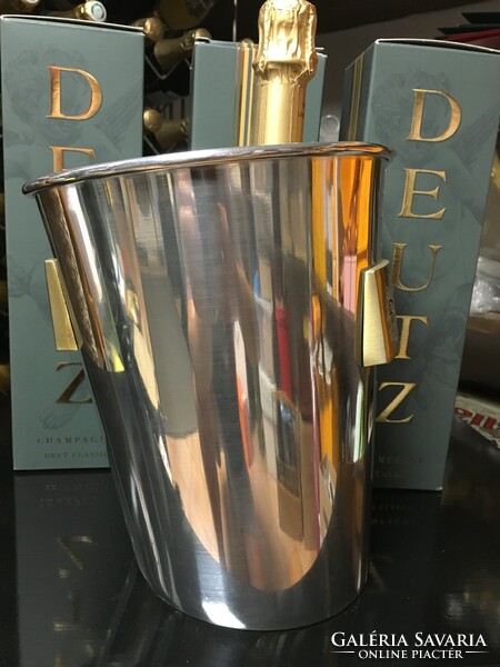 Deutz champagne ice bucket for magnum bottles - original French champagne bar equipment