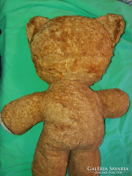 Heavy stramm textile stuffed with antique African toy teddy bear figure 44 cm according to the pictures