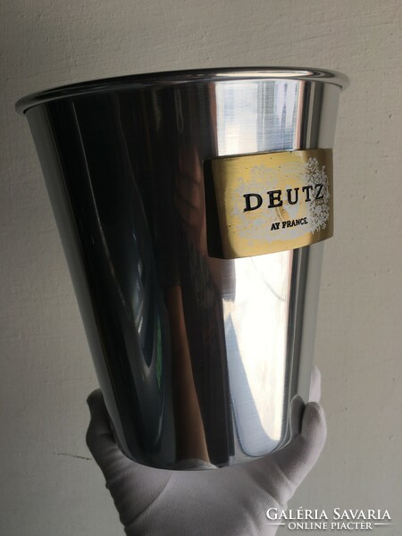 Deutz champagne ice bucket for magnum bottles - original French champagne bar equipment