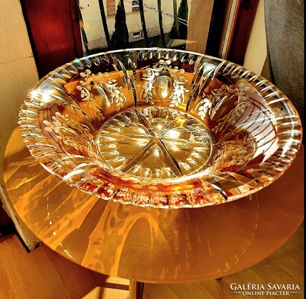 Large lead crystal bowl.