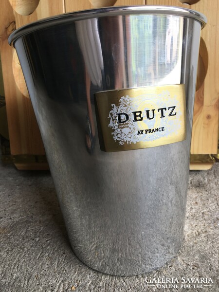 Deutz champagne ice bucket for magnum bottles - original French champagne bar equipment