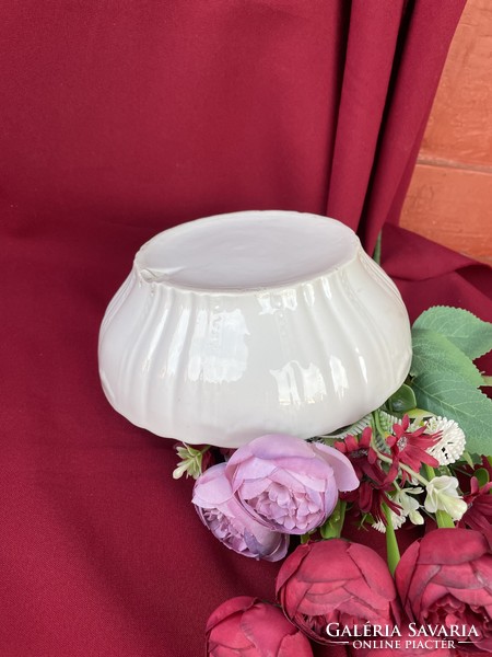 White porcelain patty bowl with stewed side dishes heirloom porcelain