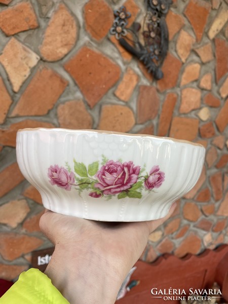 Zsolnay pink porcelain scone bowl scone bowls bowl with stewed side dishes heirloom porcelain