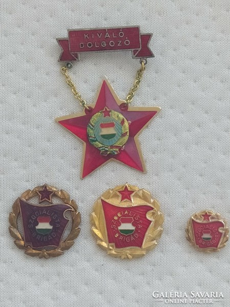 Socialist brigade, excellent worker badge, badge!