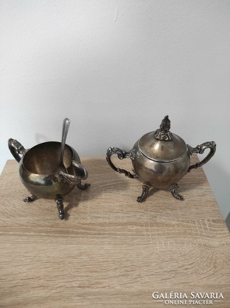 English, silver-plated spout and sugar bowl!
