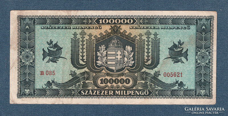 One hundred thousand milpengő 1946