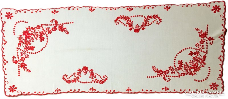 7 Kalocsa pattern hand-embroidered vintage handmade tablecloths in one