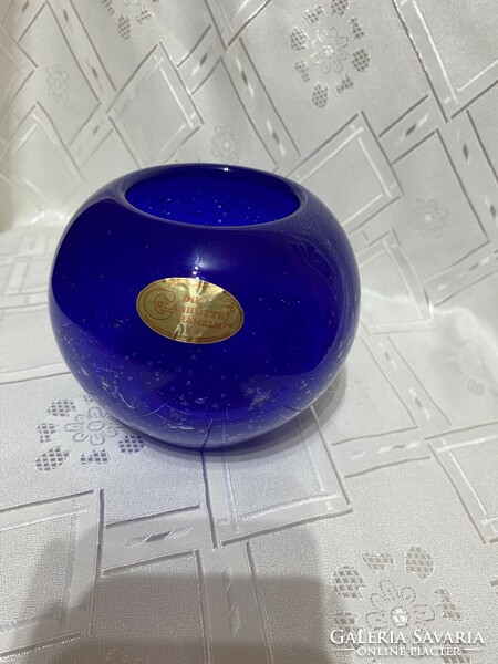 Bubble glass handmade sphere vase