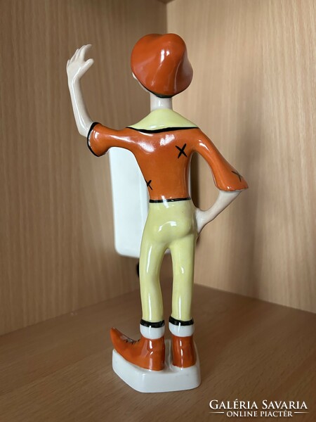 Otto Lottó - drasche quarries porcelain figure, rare hand painting