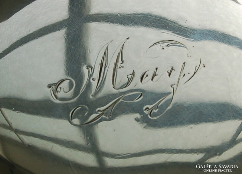 Gyönyörű antik  ezüst fedeles pipere üveg Thomas Edward Atkins 1902